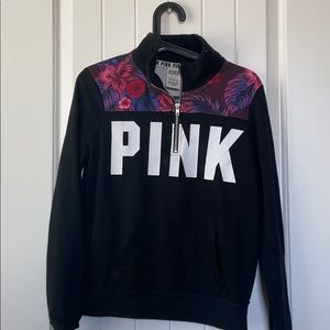PINK ZIP-UP SWEATSHIRT